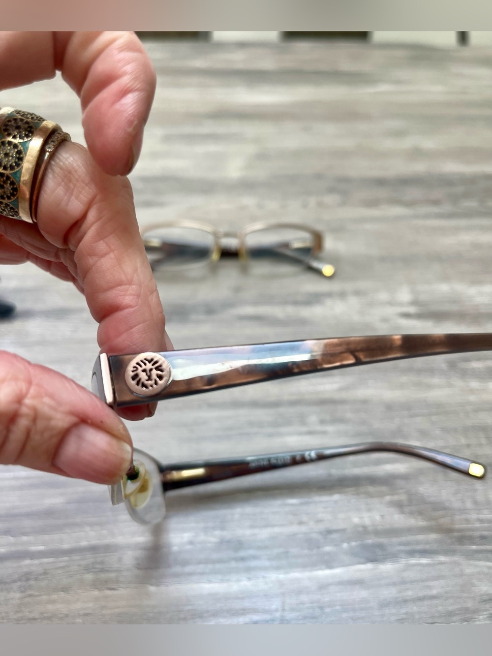 3 pairs Anne Klein Women's Semi-Rim Glasses in Brown and Teal - Picture 3 of 12